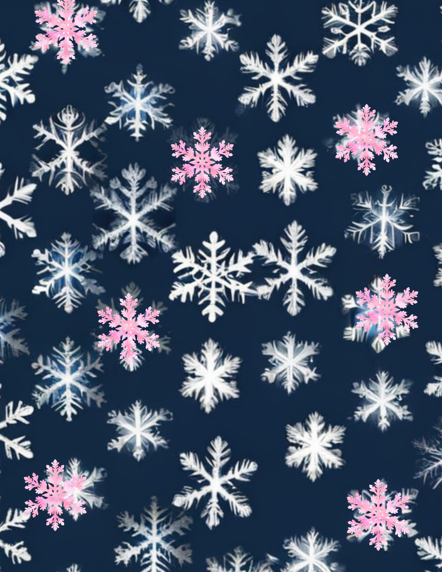 Magnetic Locker Wallpaper - Snowflakes