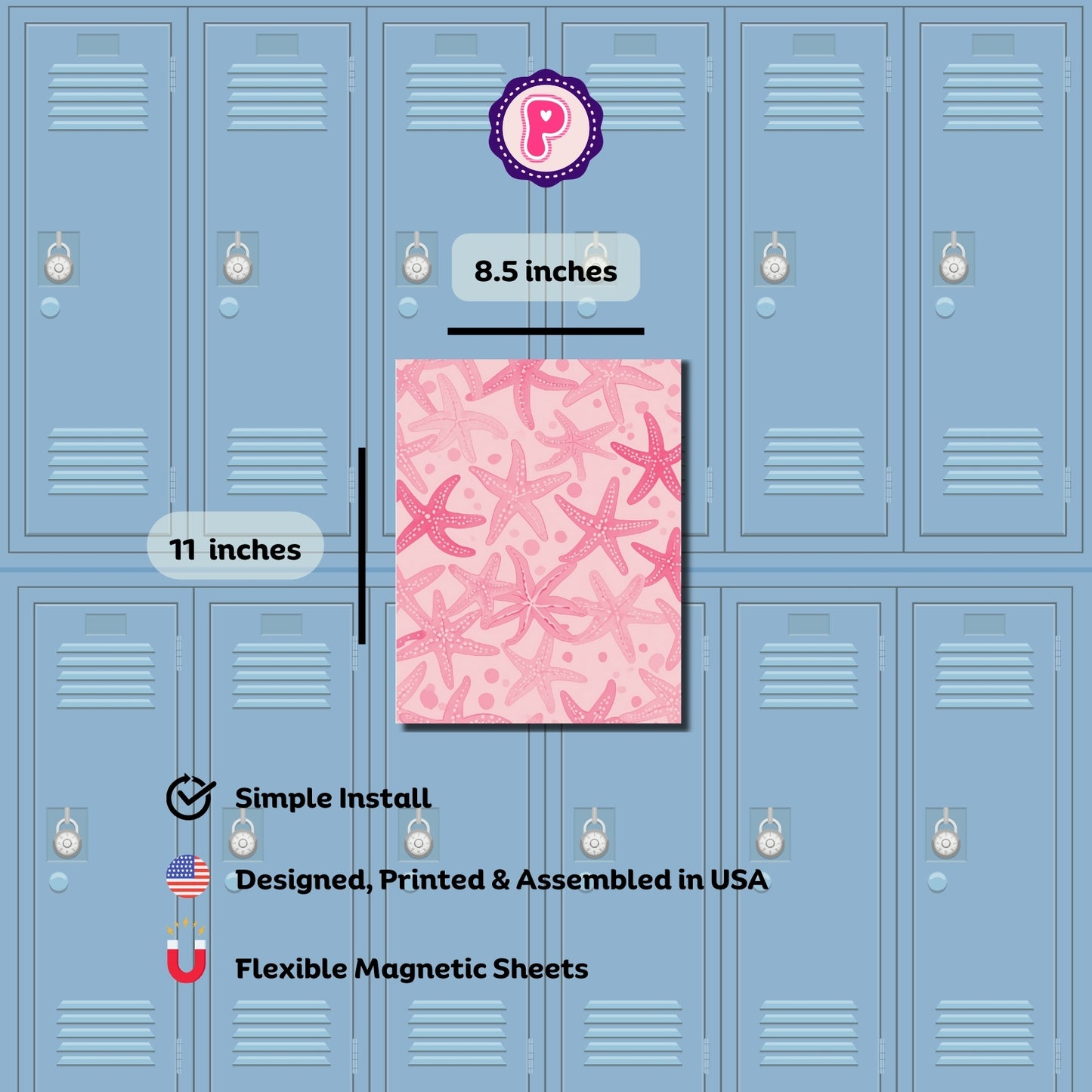 Magnetic Locker Wallpaper - Preppy Wallpaper Sheets