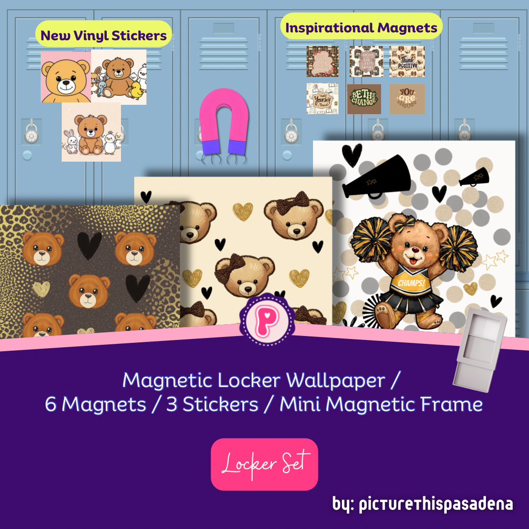 Magnetic Locker Wallpaper - Locker Set | Trendy Teddy Bears
