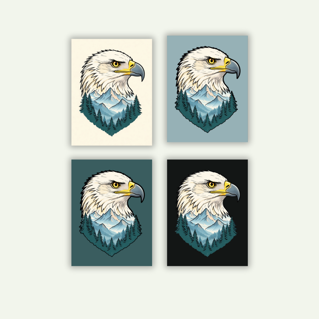 Vinyl Eagle Stickers - Large | Hand Drawn Style
