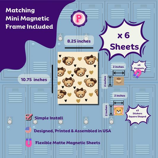Magnetic Locker Wallpaper - Locker Set | Trendy Teddy Bears
