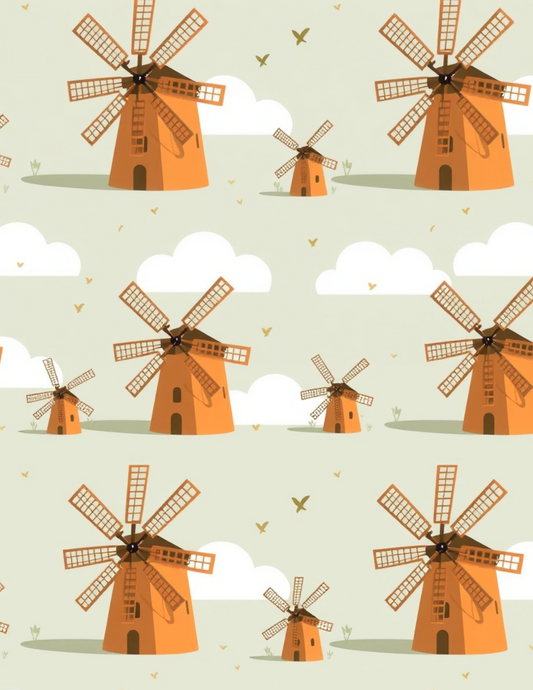 Magnetic Locker Wallpaper - Country Windmills