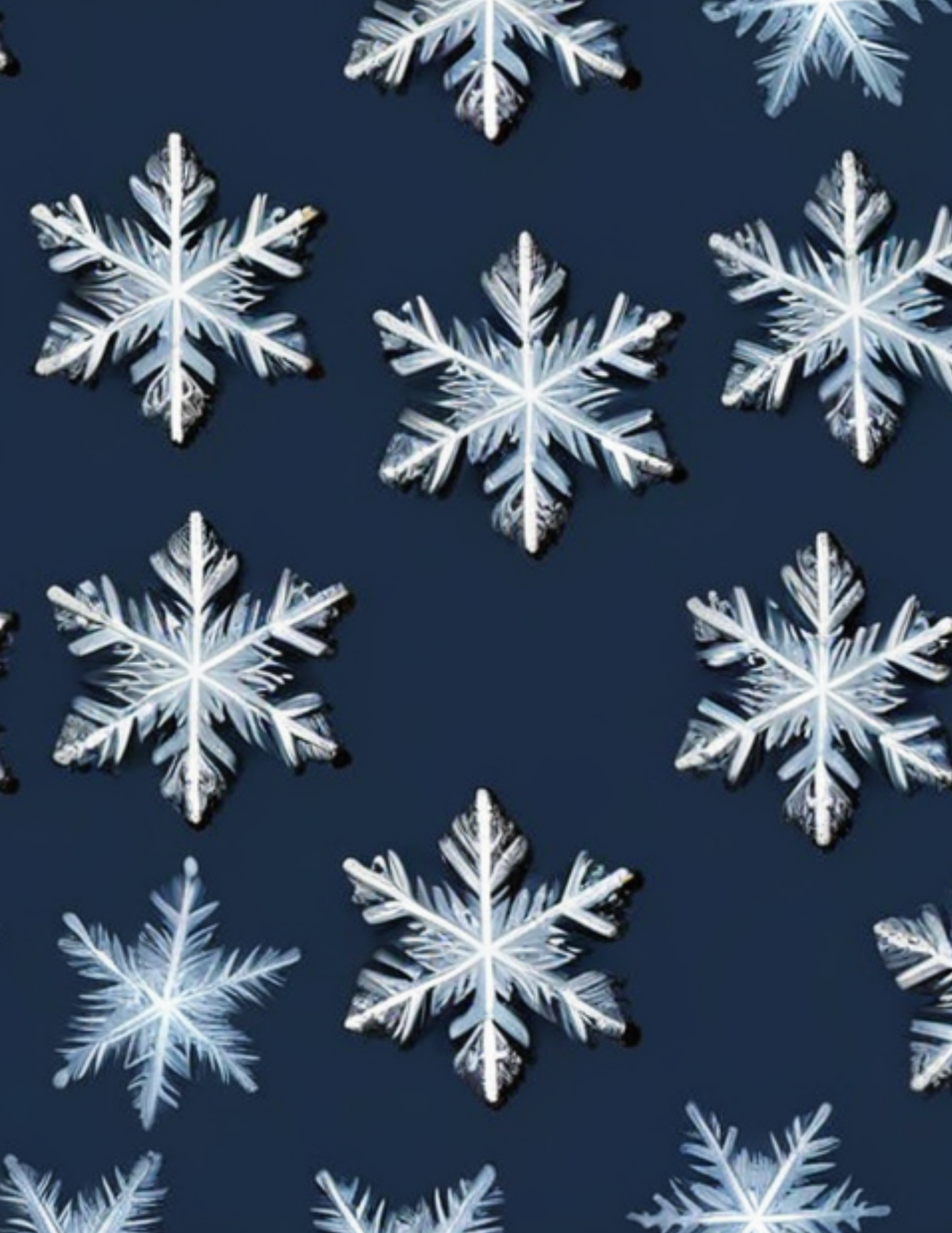 Magnetic Locker Wallpaper - Snowflakes