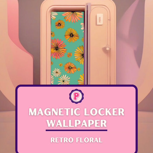 Magnetic Locker Wallpaper - Retro Floral