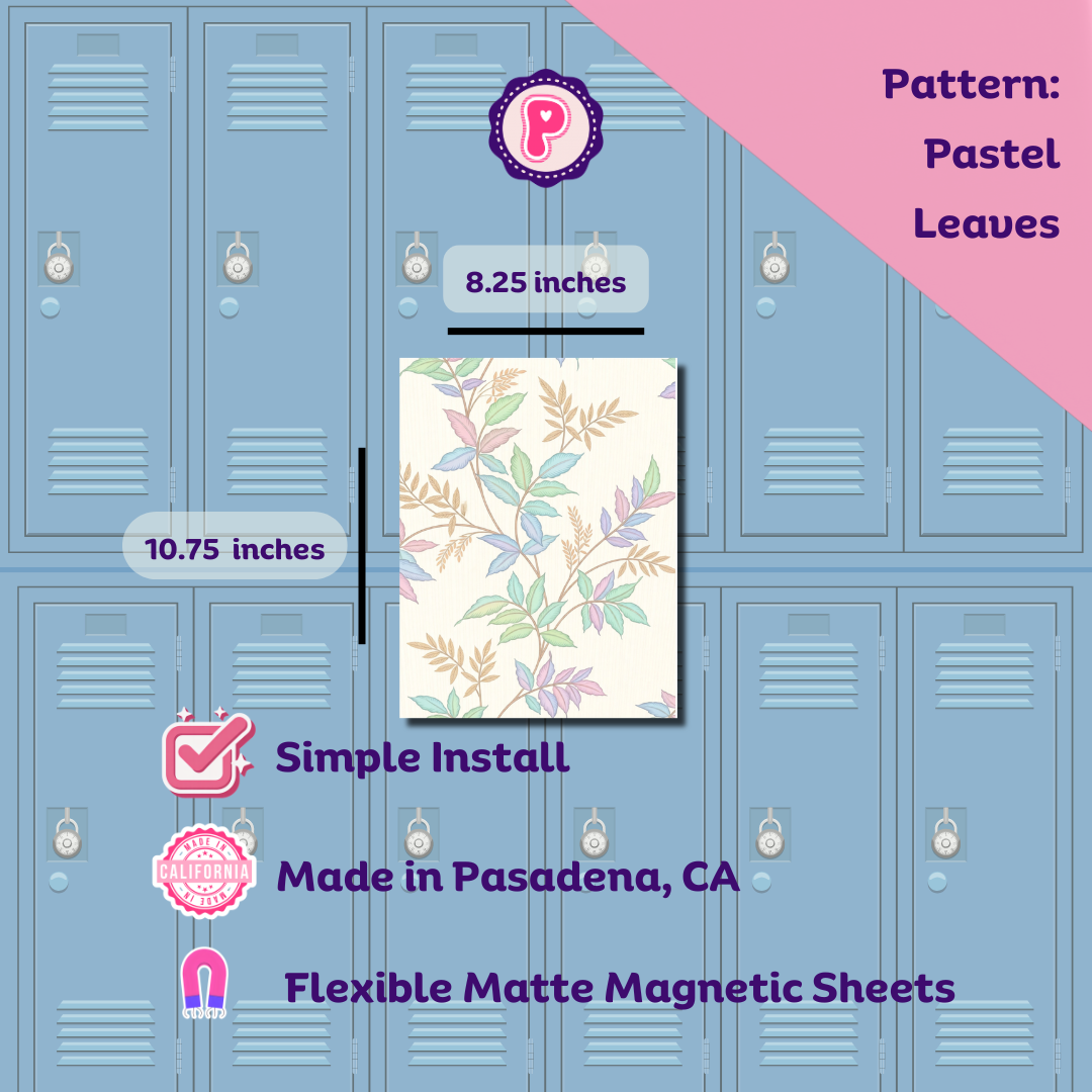 Magnetic Locker Wallpaper - Spring Pastels Collection