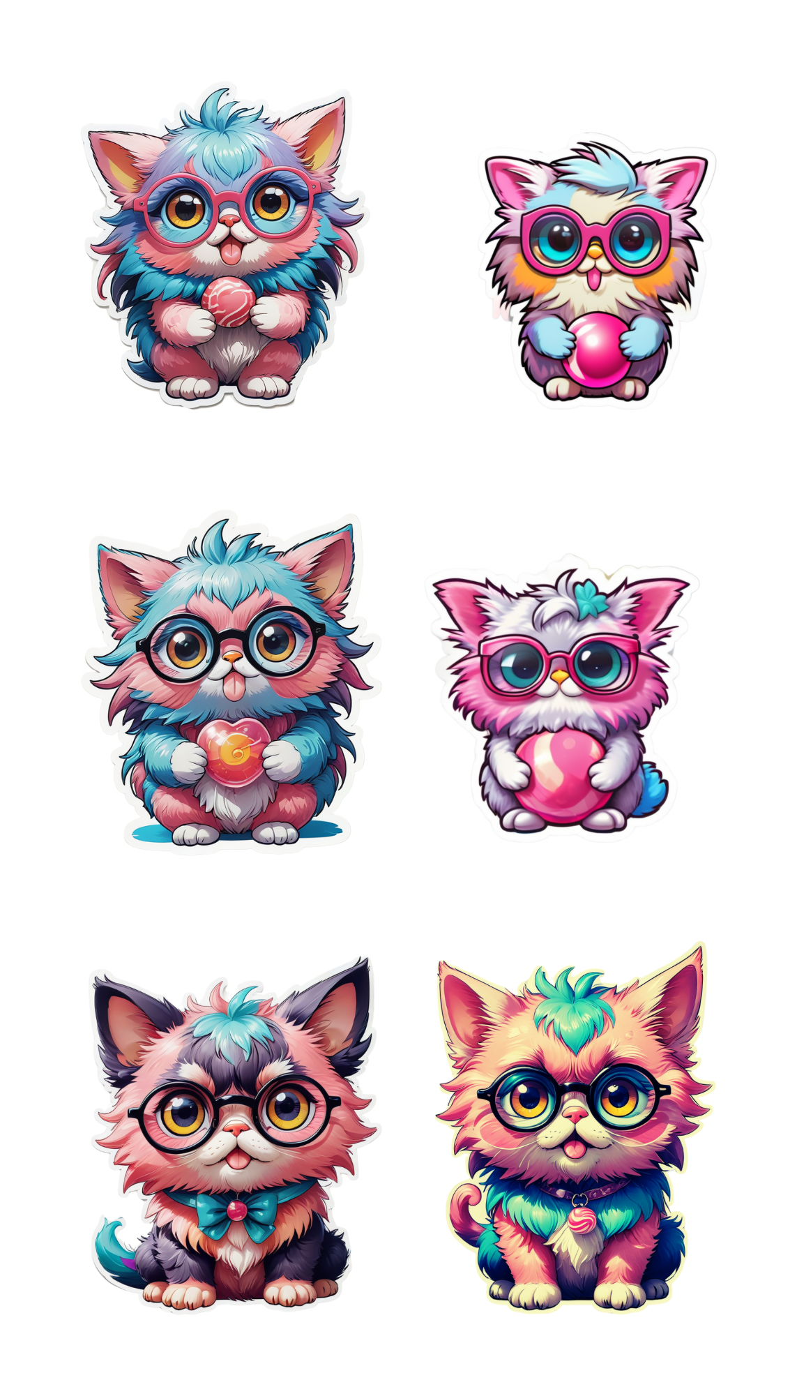 Candy Stickers - Waterproof - No Residue!