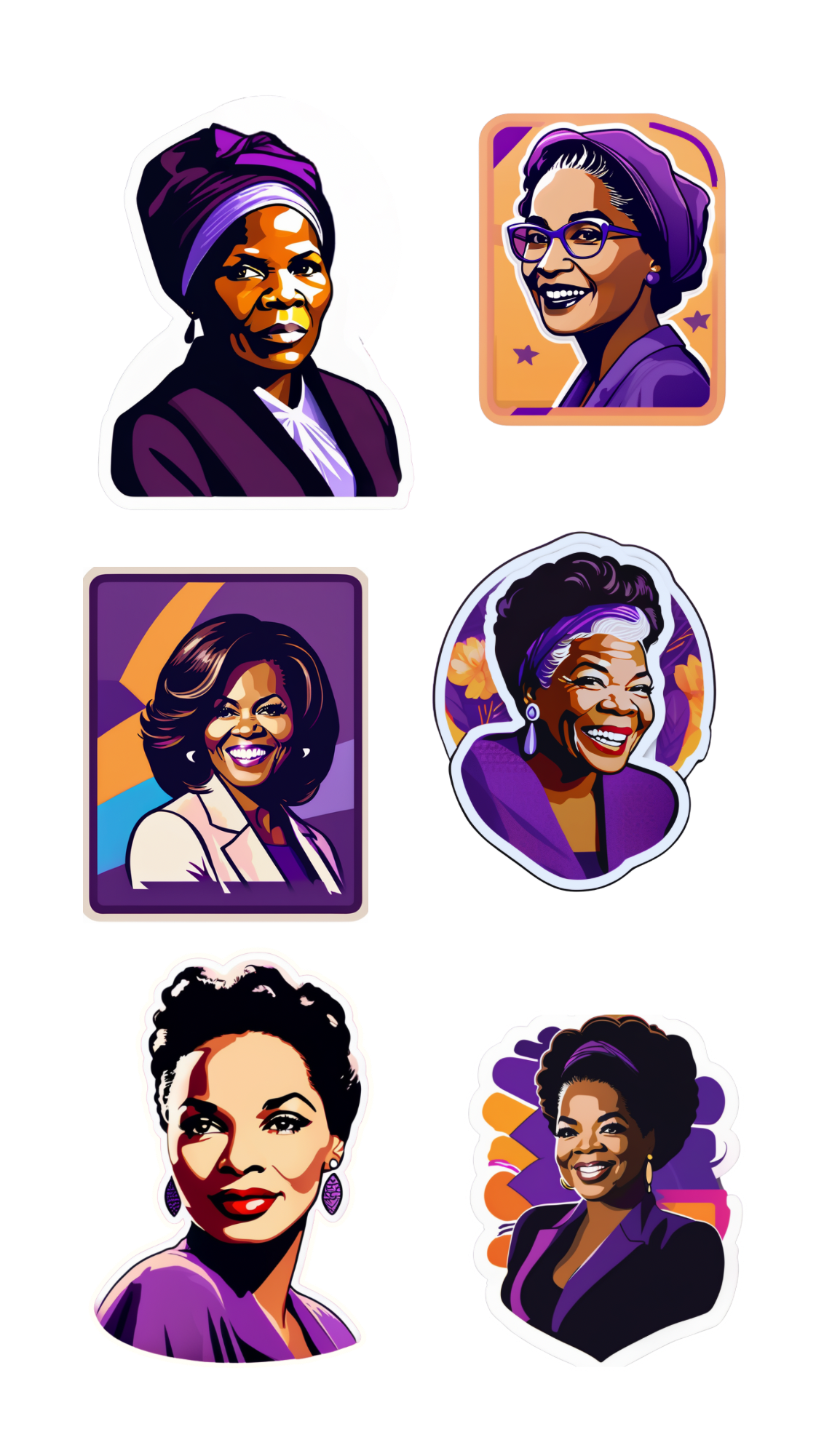 Black Women Who Made Herstory Stickers / Black History Month Sticker Sheets