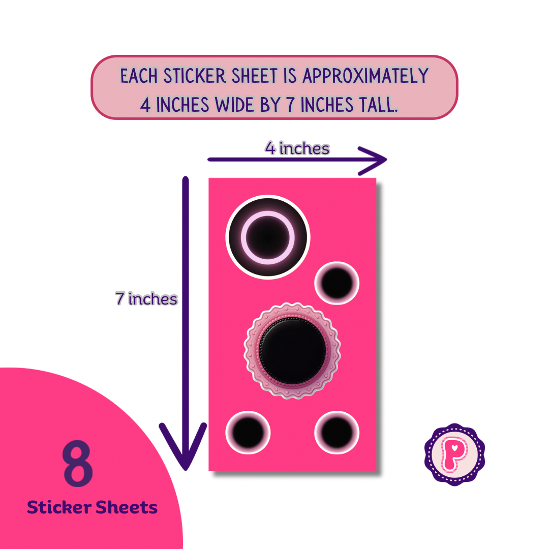 Temporary Circle Sticker Set