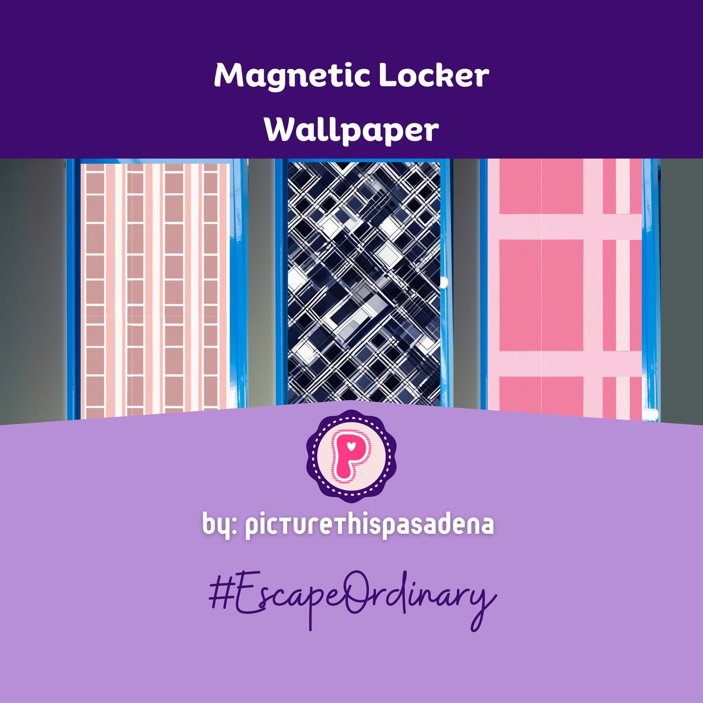 Magnetic Locker Wallpaper - Modern Functionality Collection