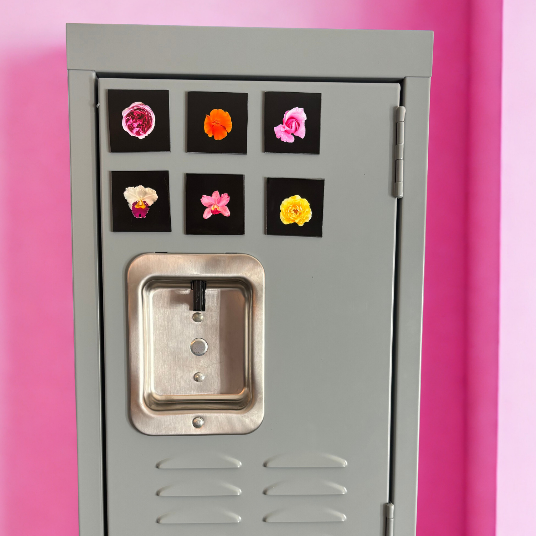 FLOWER PHOTO SQUARE MAGNET SET