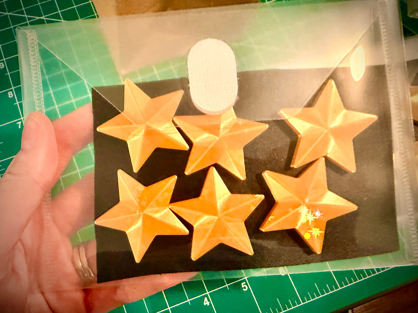 12Pcs Strong Star Refrigerator Magnets - Holographic | 3D Decorative Magnets for Kitchen, Locker or Office