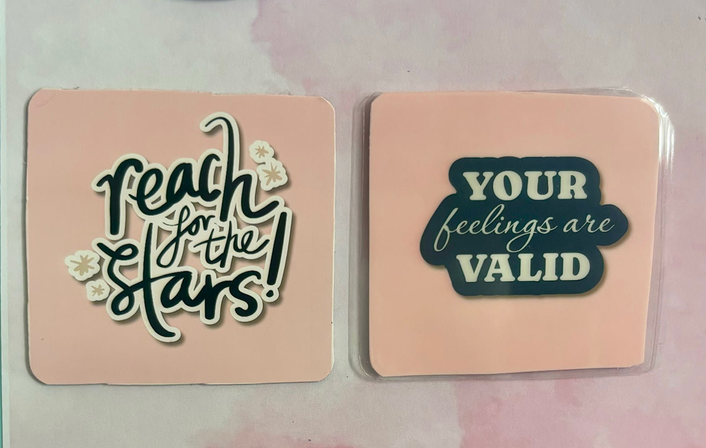 9 Pcs Inspirational Magnets Square and Rectangle Positive Affirmations