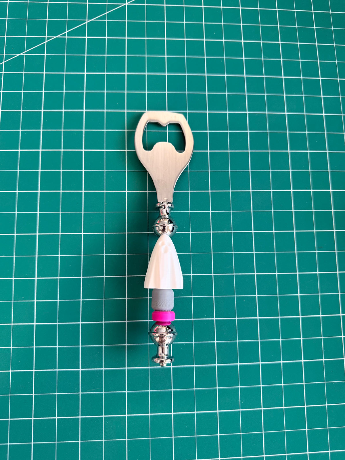 Handmade Halloween Ghost Beaded Pens Bottle Opener or Badge Reel