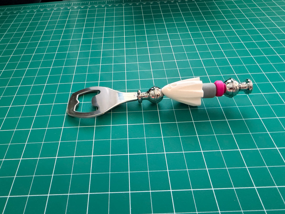 Handmade Halloween Ghost Beaded Pens Bottle Opener or Badge Reel