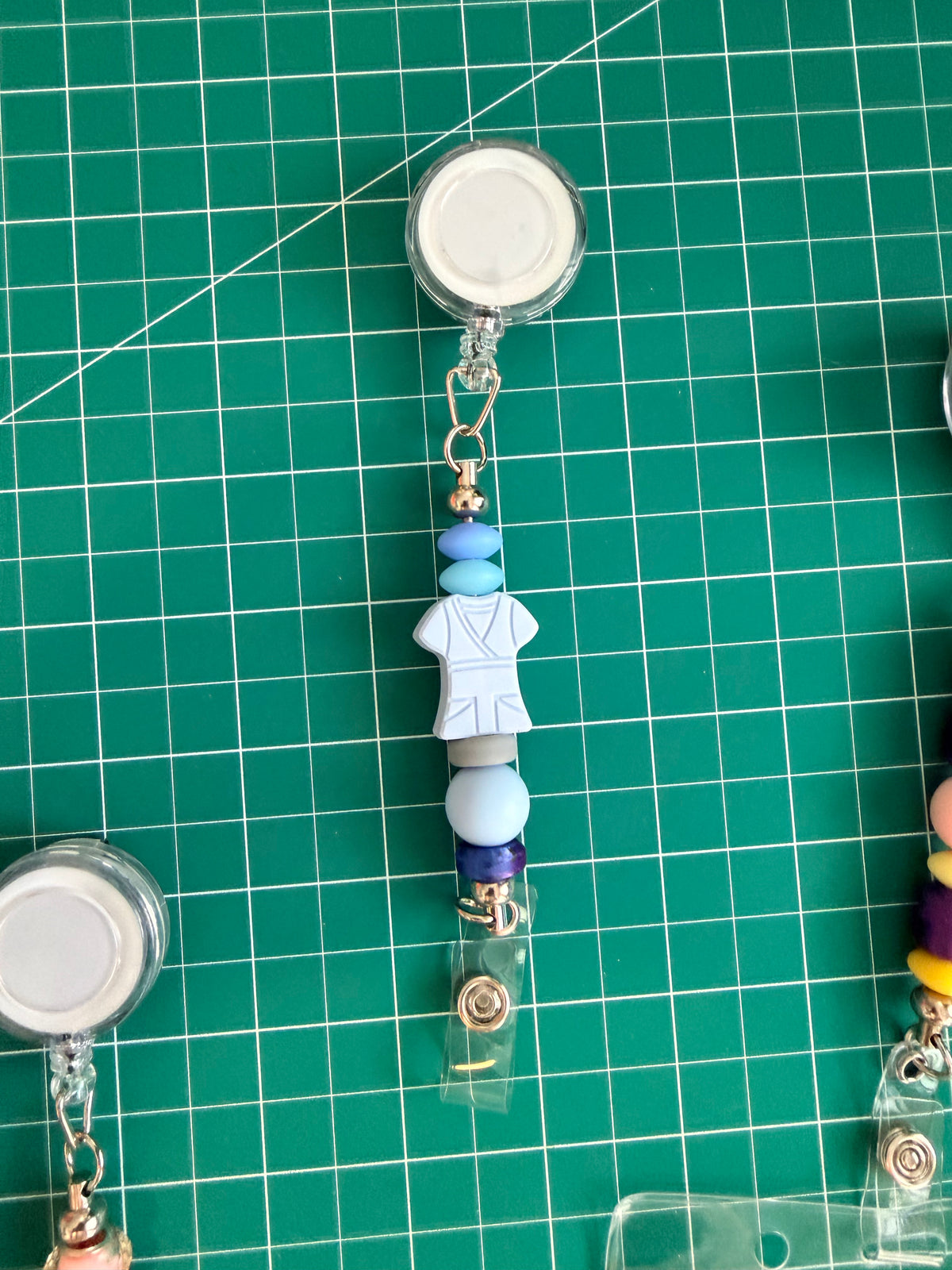 Handmade Halloween Ghost Beaded Pens Bottle Opener or Badge Reel