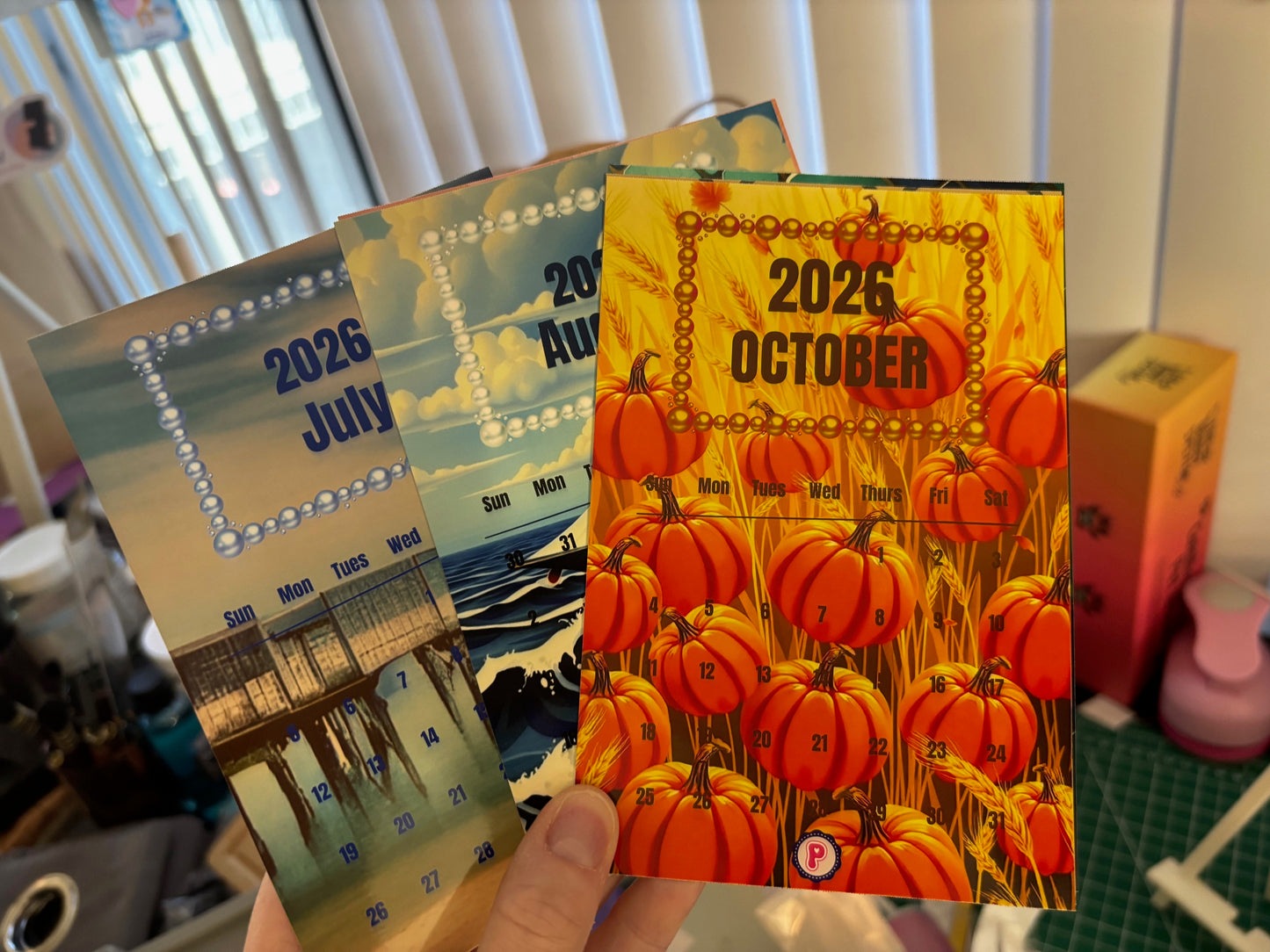 Desk Calendar 2026 with Stand