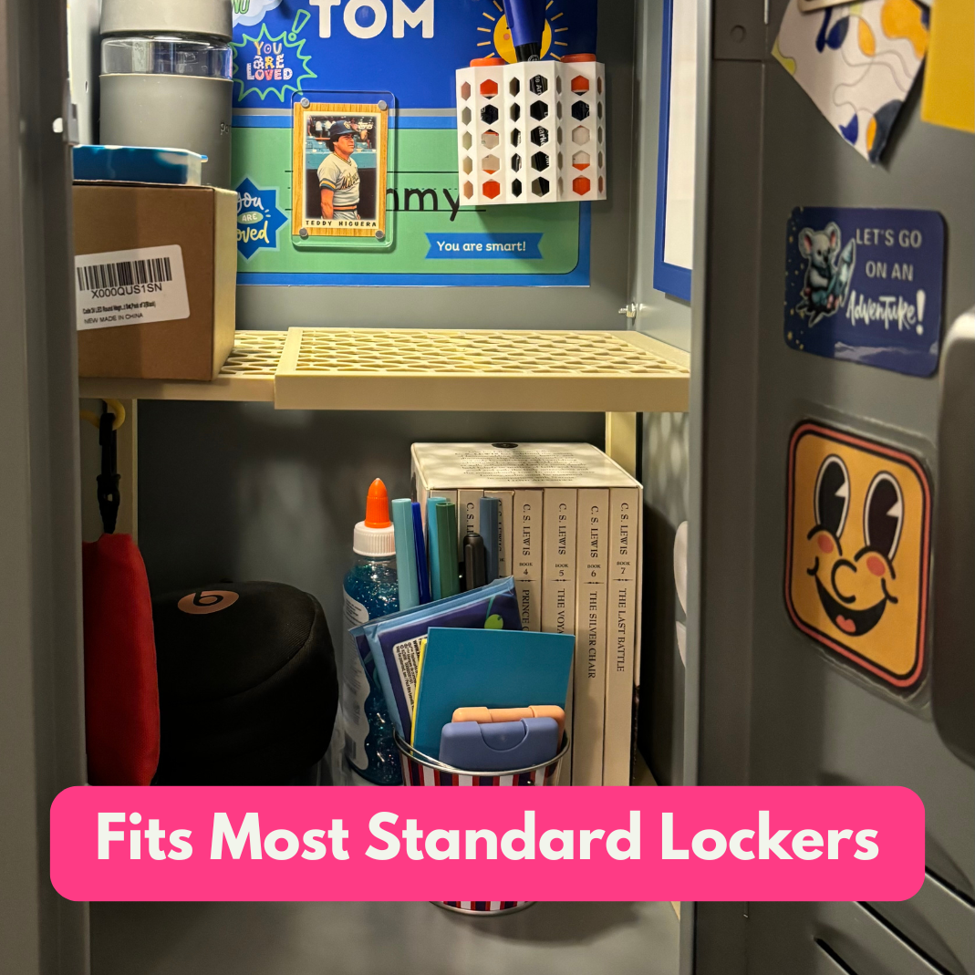 Locker Shelf - Adjustable Width or Floating Style | Multiple Colors