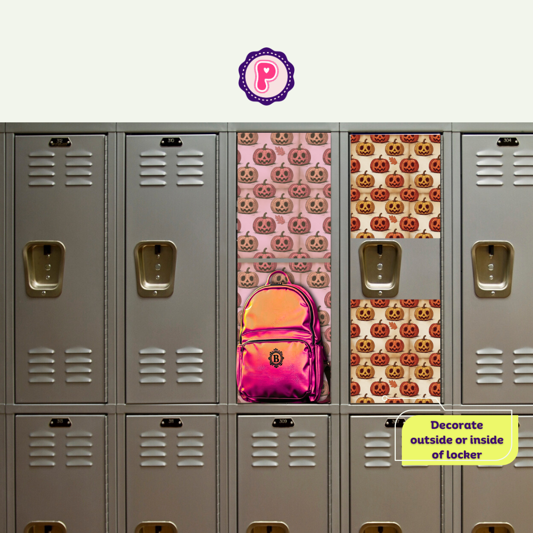 Magnetic Locker Wallpaper - Halloween Pumpkins