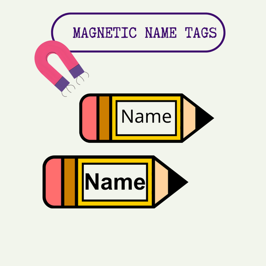 Magnetic Name Tags for Classroom - 10.5"x4"
