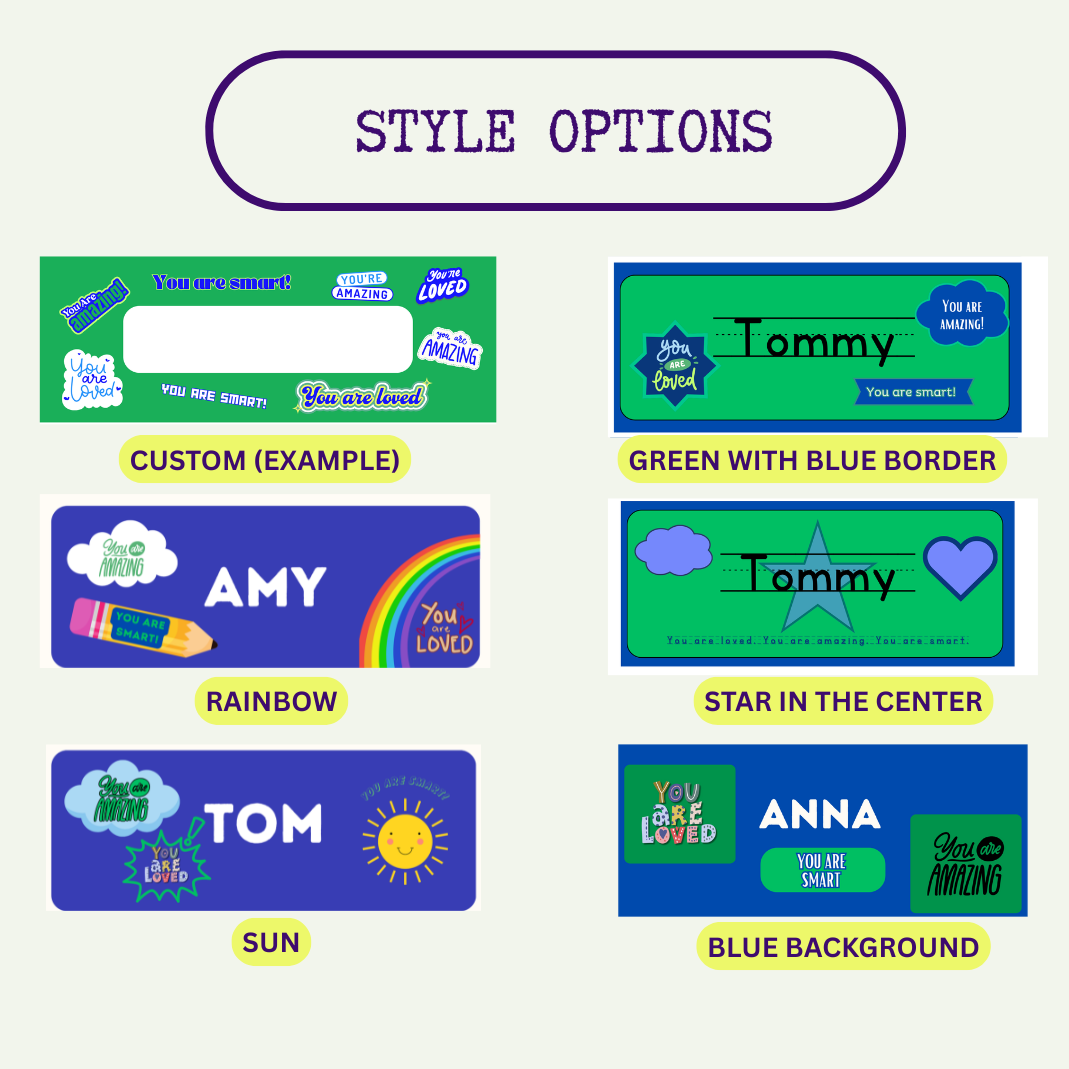 Reusable Magnetic Name Tags Class Labels Cubby Tags