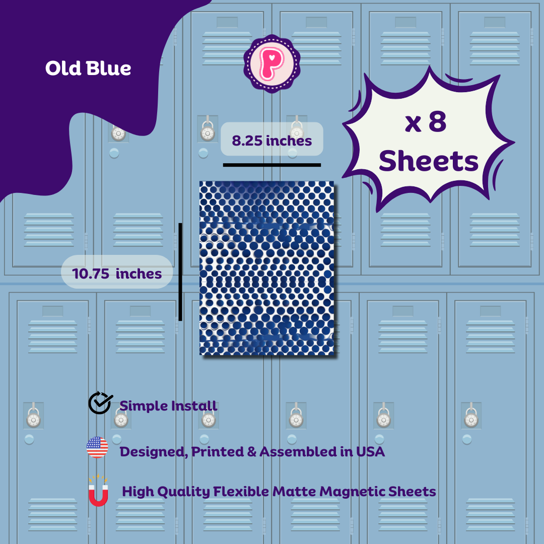 Blue Locker Wallpaper / Magnetic Wallpaper / Trimmable / Easy Install