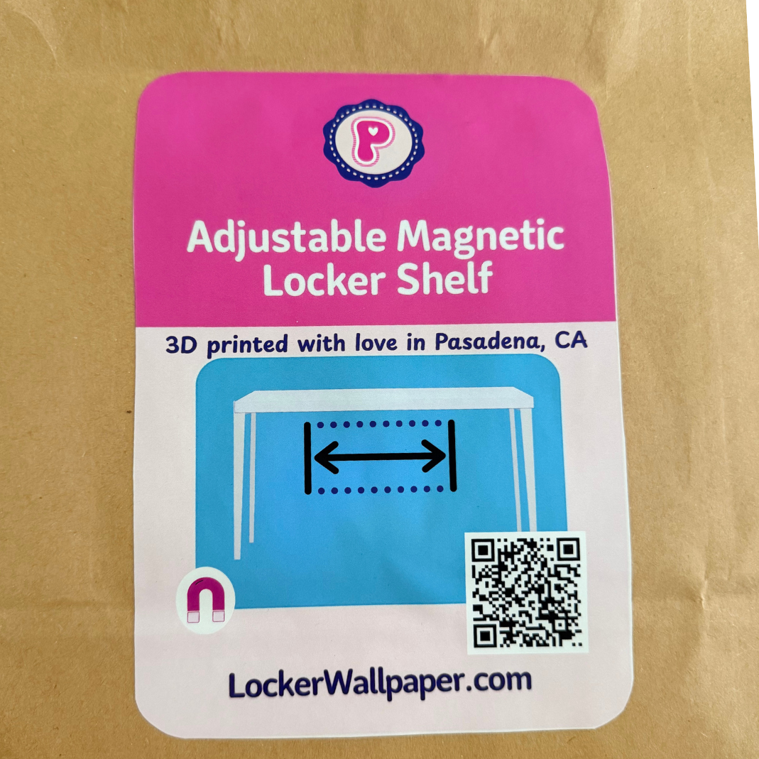 Locker Shelf - Adjustable Width or Floating Style | Multiple Colors