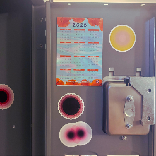 Wildflowers Calendar Magnet 4" x 6" 2026 Year at a Glance | Magnet Calendar for Fridge | Glossy Finish