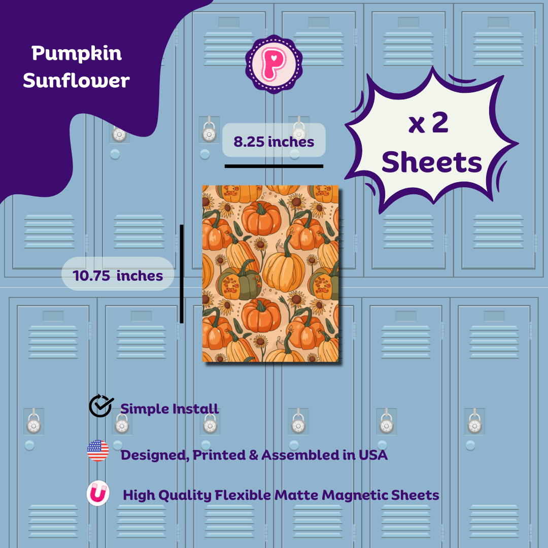 Magnetic Locker Wallpaper - Halloween Pumpkins