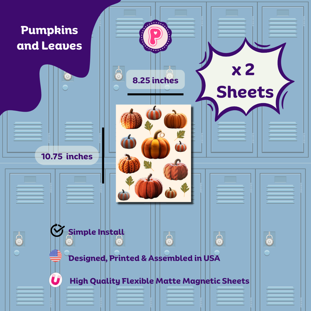 Magnetic Locker Wallpaper - Halloween Pumpkins