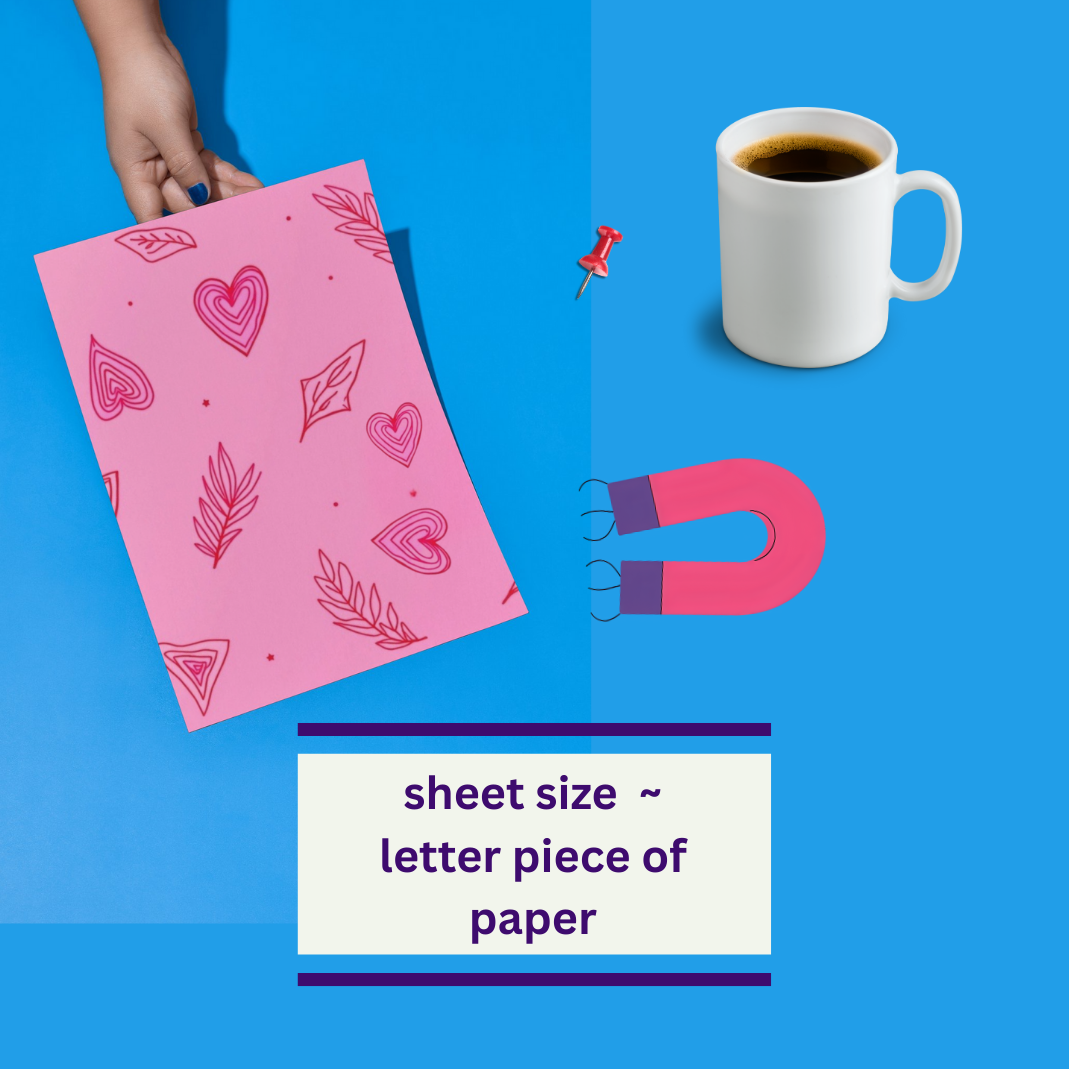 Locker Love Bundle - Heart Wallpaper and Name Magnet