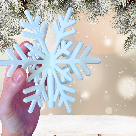 Snowflake Tree Topper For Christmas, Festive Decor