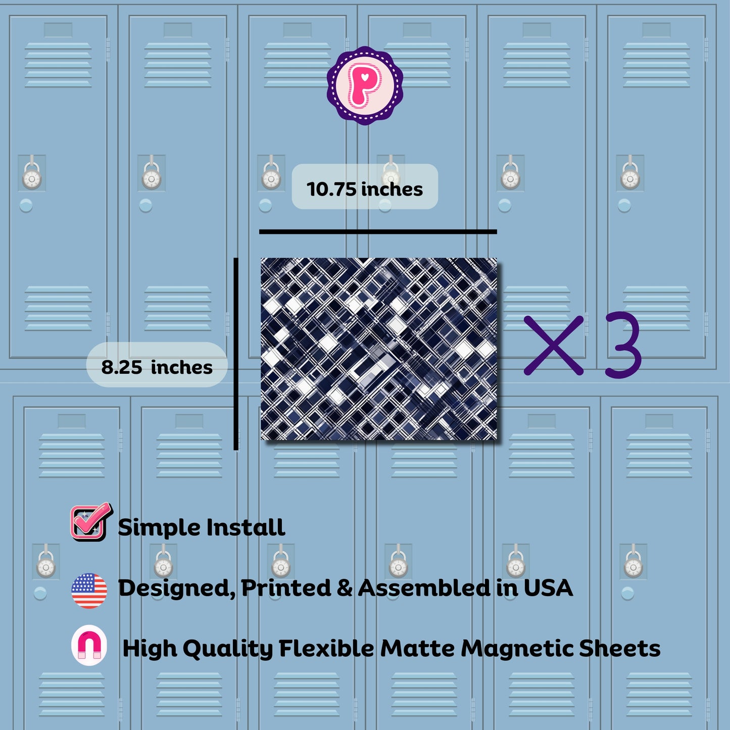 Magnetic Locker Wallpaper - Modern Functionality Collection