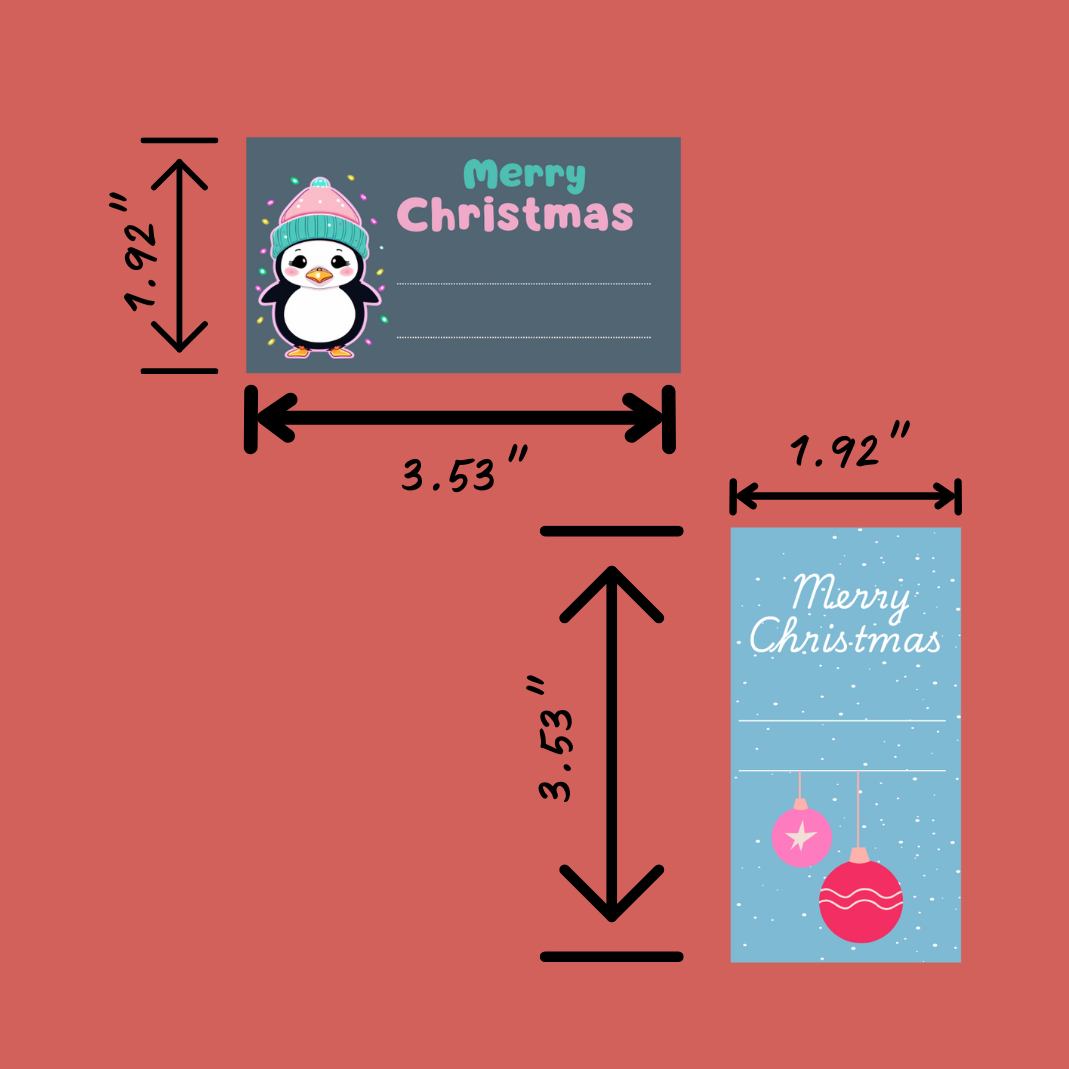 Christmas Critters Gift Label Stickers: Holiday Labels