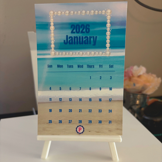 Desk Calendar 2026 with Stand