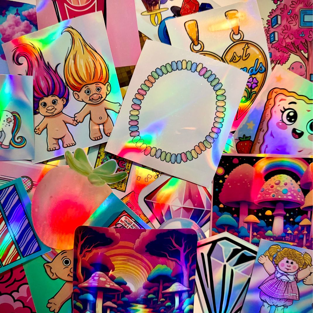 25 Holographic Sticker Pack Rainbow Light