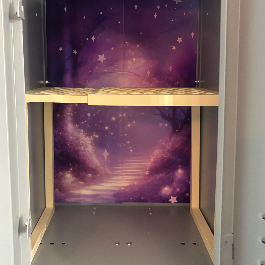 Locker Shelf - Adjustable Width or Floating Style | Multiple Colors