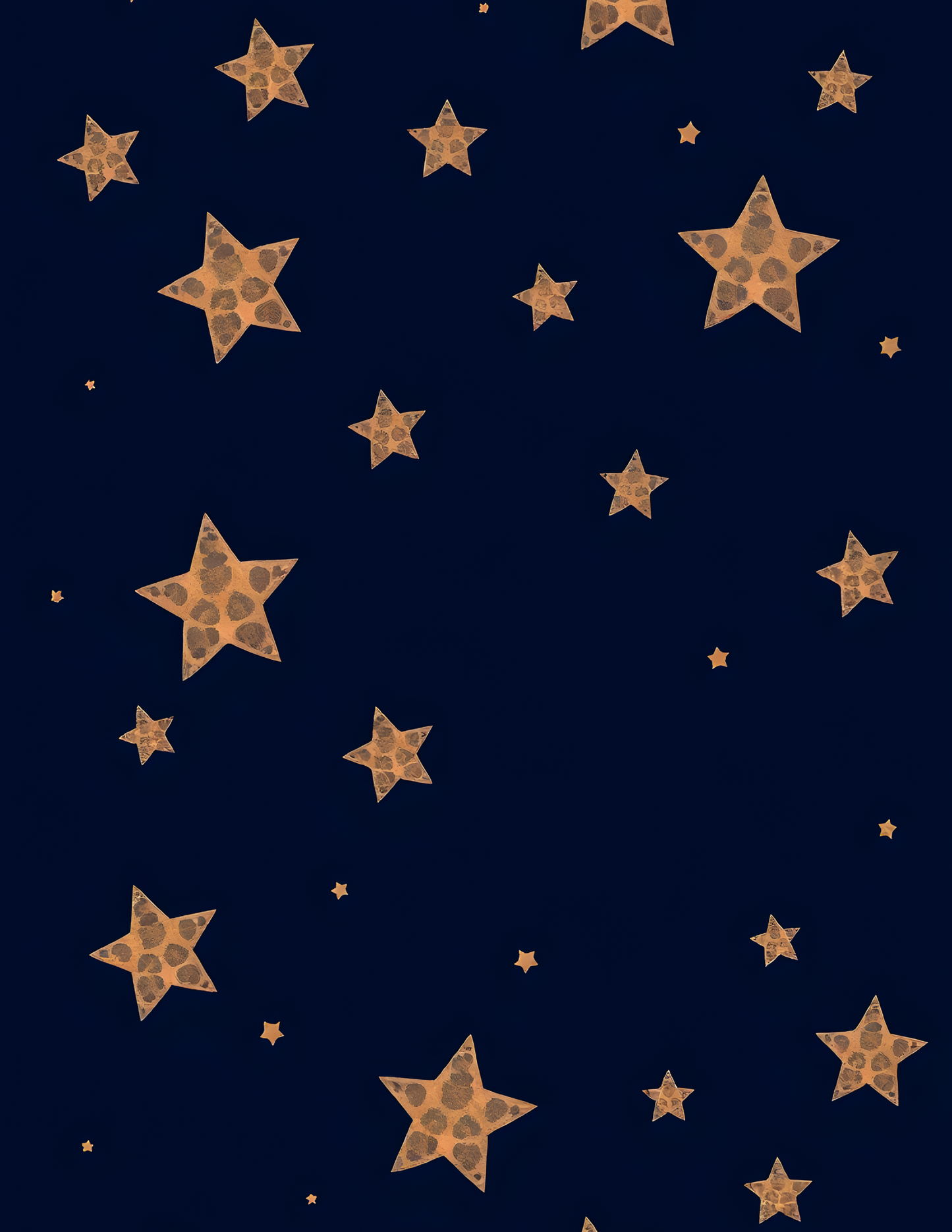 Magnetic Locker Wallpaper - Navy Blue Background with Cheetah Print Stars | 2 Sheets