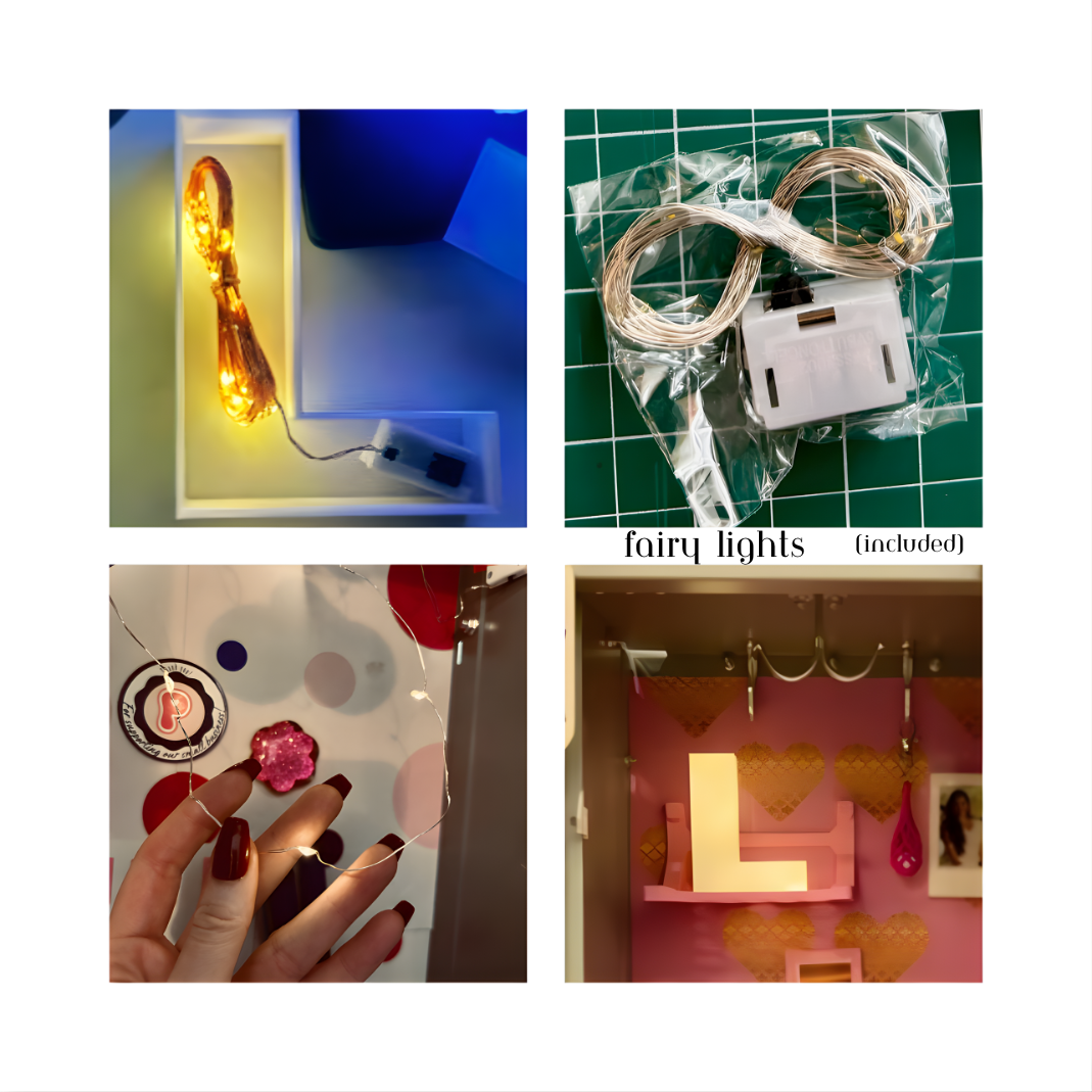 Letter Lights Sign - Light Up Alphabet Letter for Locker, Home, or Wedding Decor