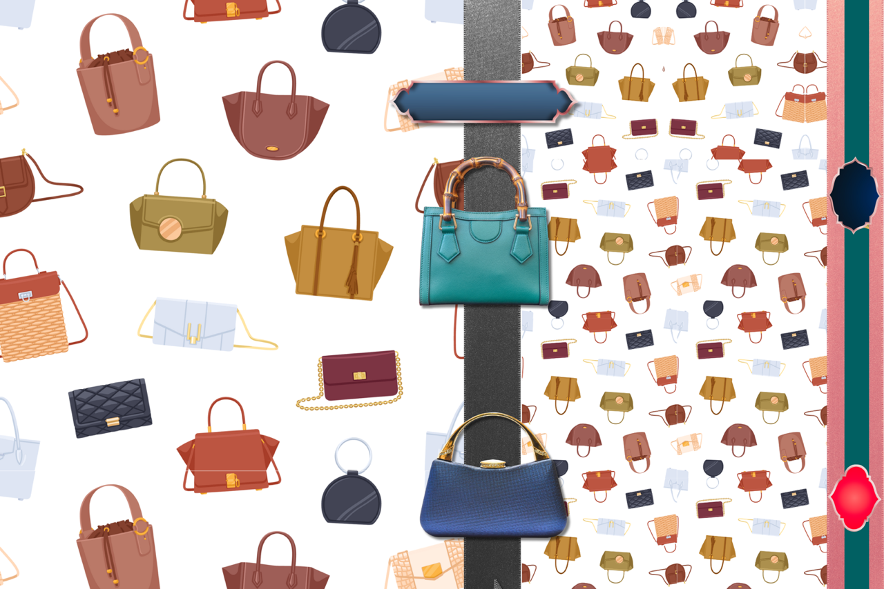 Magnetic Locker Wallpaper - Handbag Collection