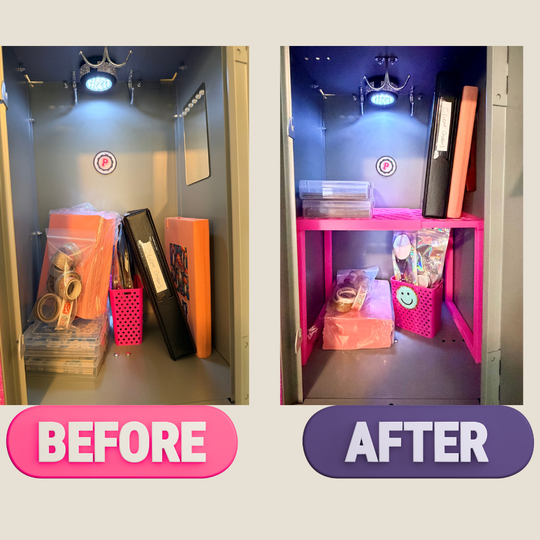 Locker Shelf - Adjustable Width or Floating Style | Multiple Colors