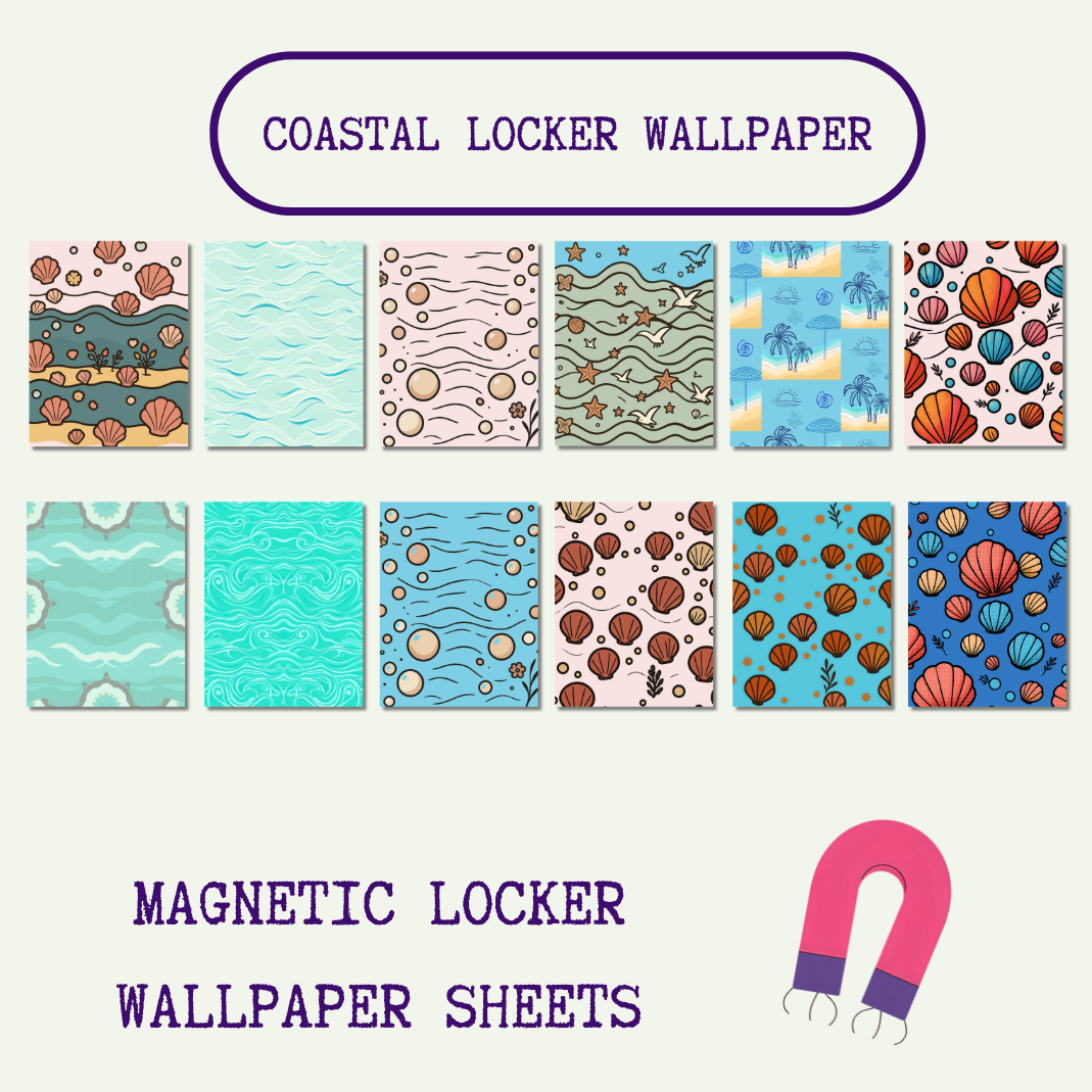 Magnetic Locker Wallpaper - Coastal