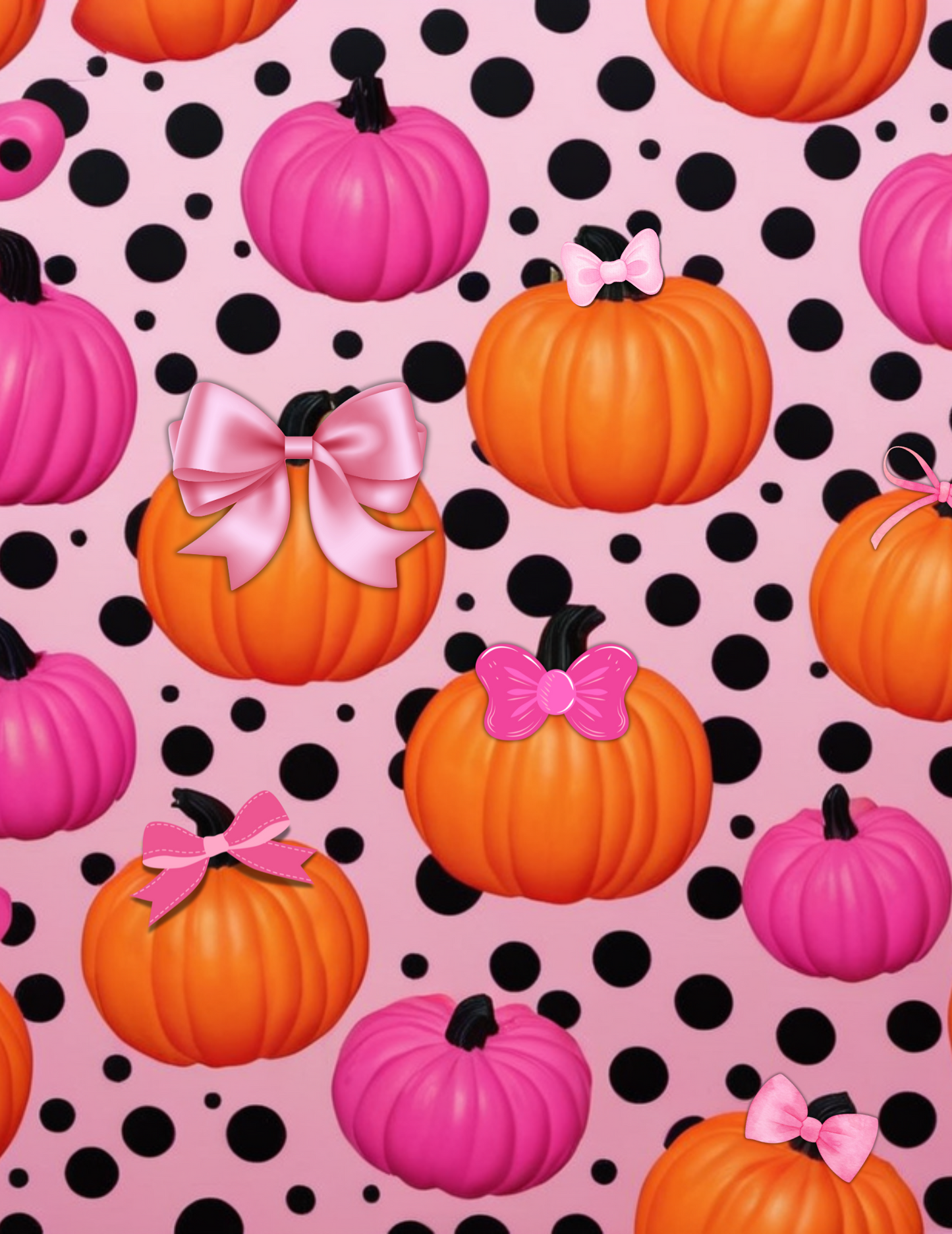 Magnetic Locker Wallpaper - Pink Pumpkins