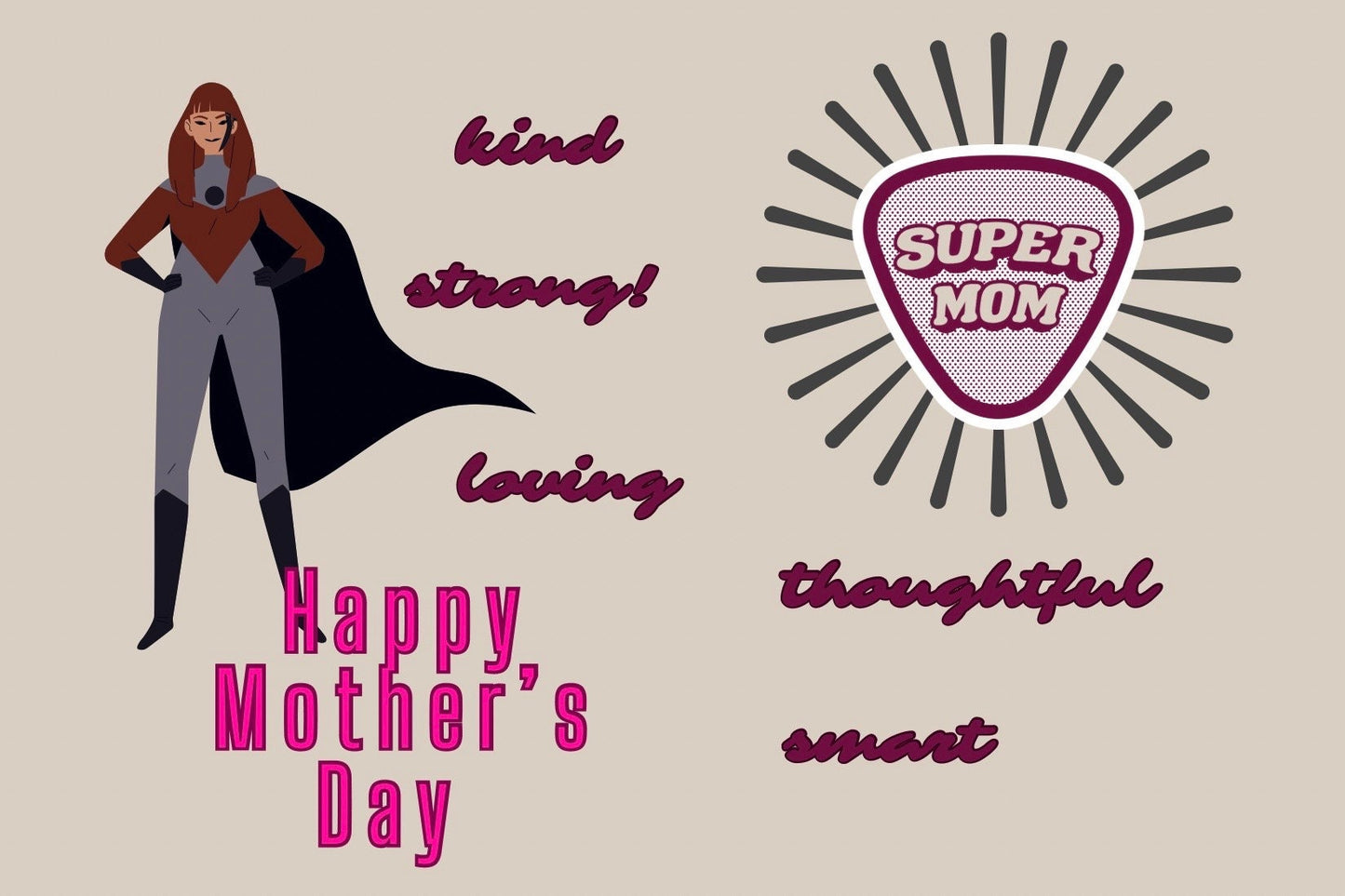 Custom Super Mom Card