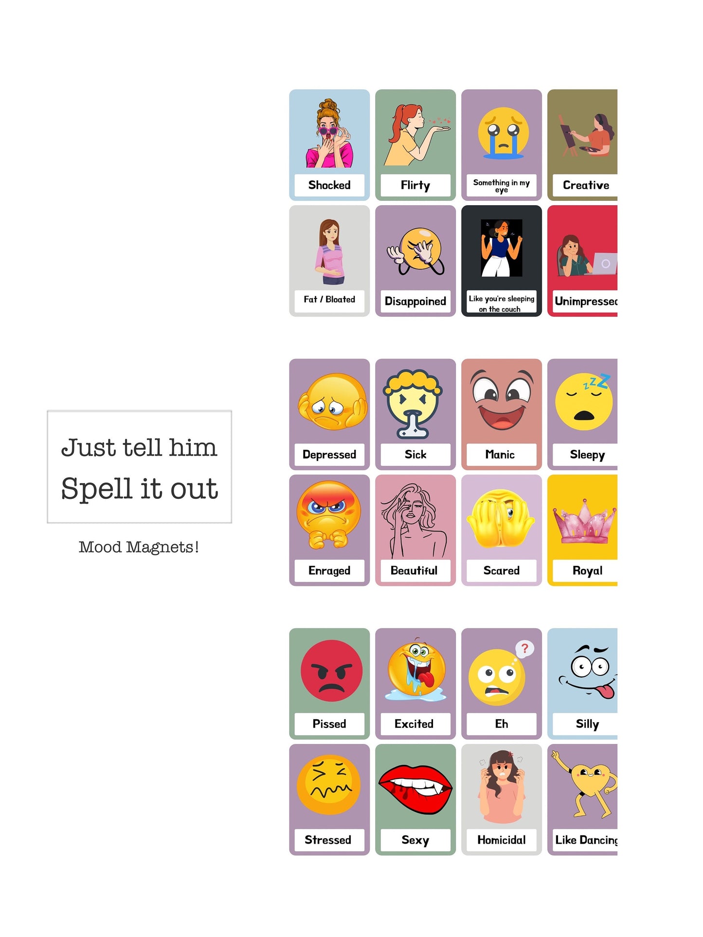 Mood Magnets For A Better Marriage / Emoji Magnets