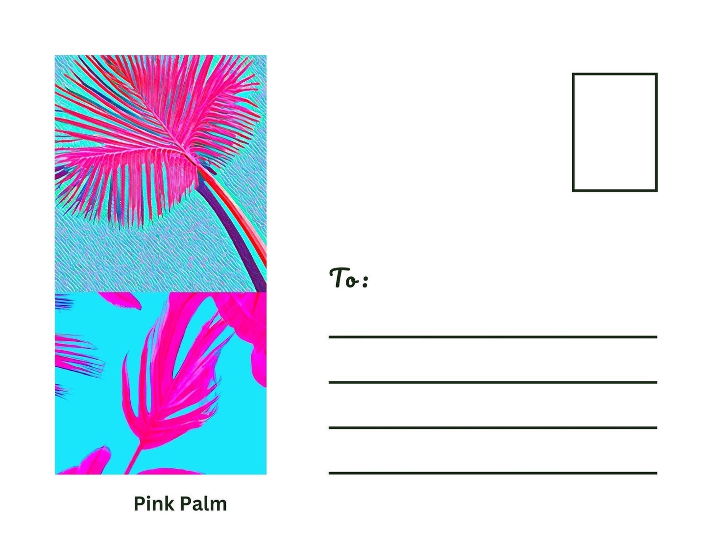 Tropical Postcards, Palm Tree Decor, Writing Gifts - Palm Trees by LIZA GALLAGHER