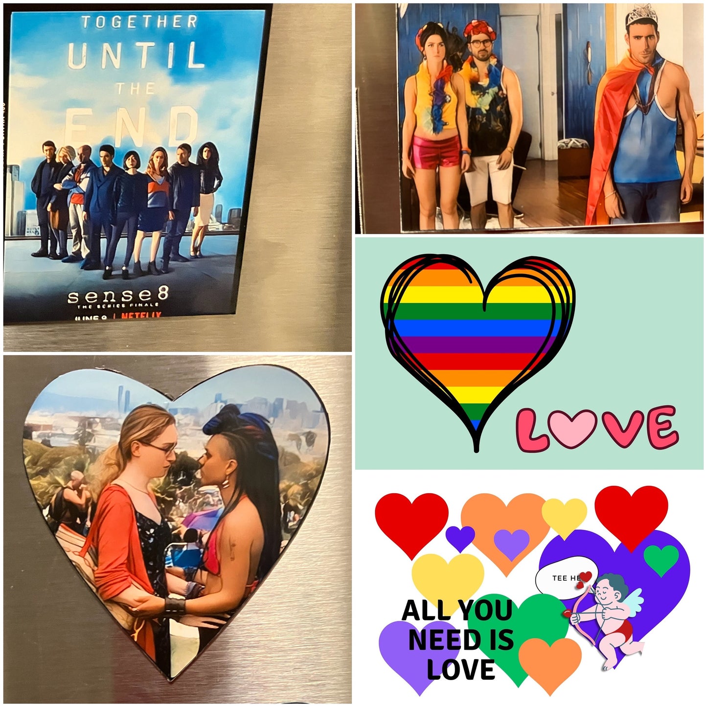 Sense8 Fan Art Magnets - Rectangle and Heart shaped