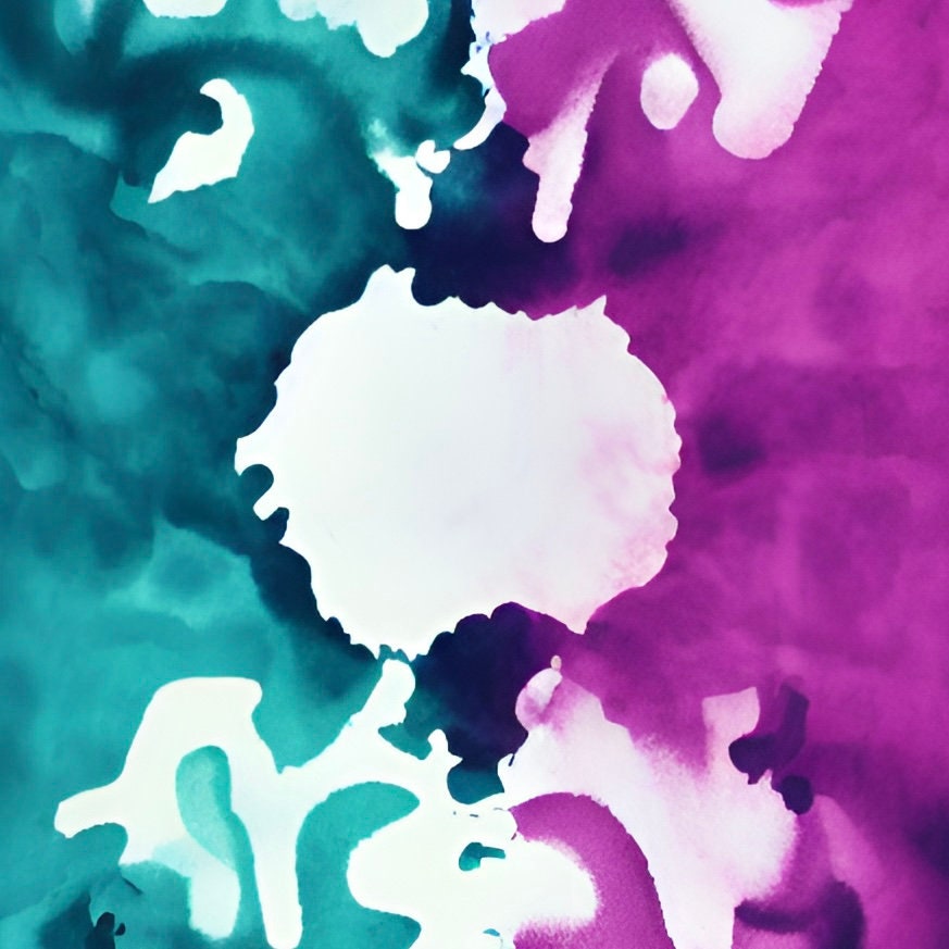 Colorful Rorschach Ink Blot Magnet