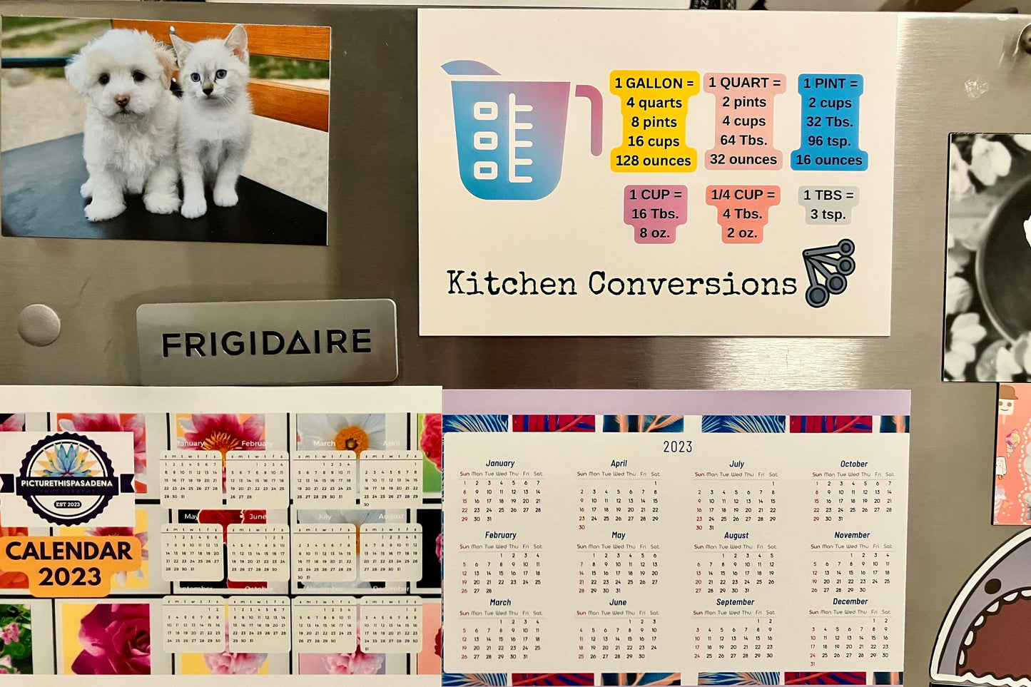 Kitchen Measurement Conversion Magnets, Kitchen Decor, Refrigerator Magnet