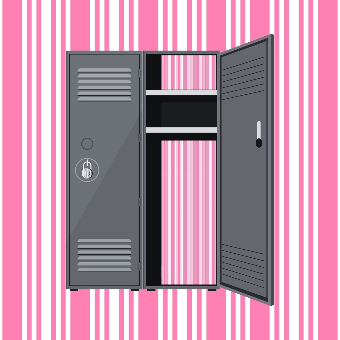 Magnetic Locker Wallpaper - Pink Sheets  II - 6 Sheets