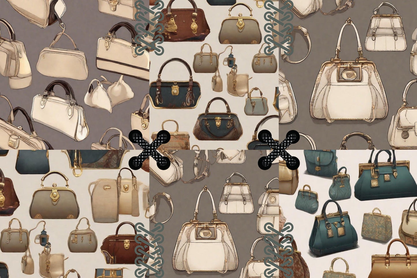 Magnetic Locker Wallpaper - Handbag Collection